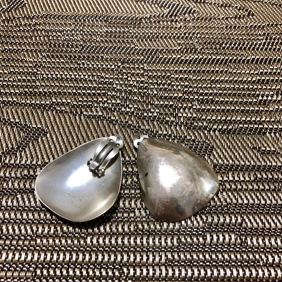 Sterling Silver Teardrop vintage earrings - Picture 2 of 8